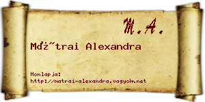 Mátrai Alexandra névjegykártya